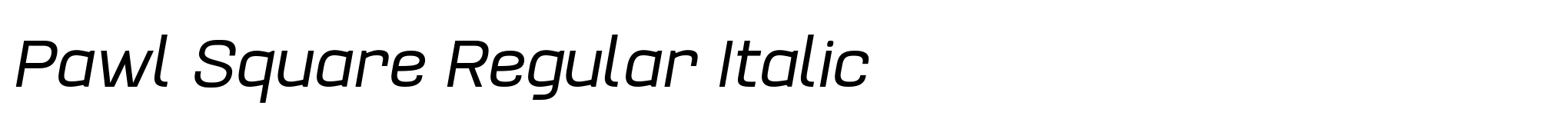 Pawl Square Regular Italic image